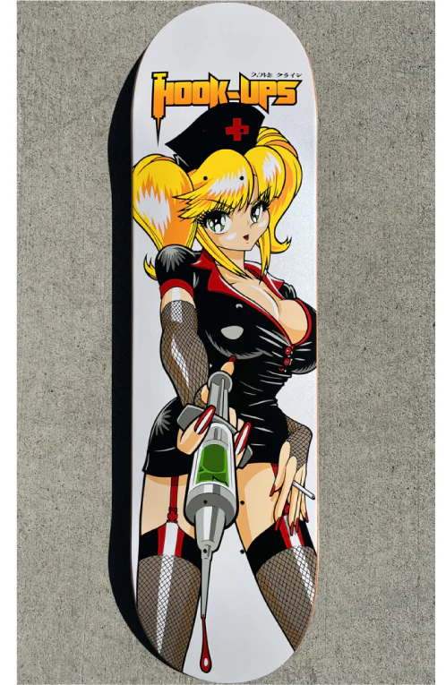 Hook-Ups Nurse Natsuki Skateboard Deck 8.5" - Image 2