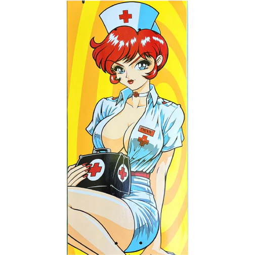 Hook-Ups Nurse Trixie Skateboard Deck 8.25" - Image 2