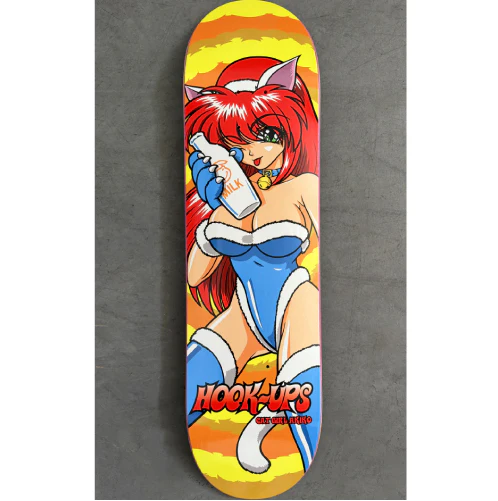 Hook-Ups OG Cat Girl Akiko Skateboard Deck 8.25" - Image 3