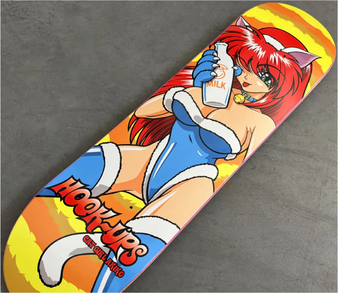 Hook-Ups OG Cat Girl Akiko Skateboard Deck 8.25" - Image 4