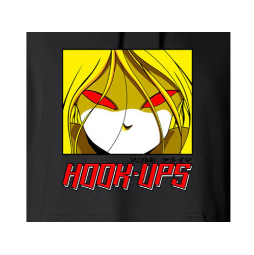 Hook-Ups Red Eyes Hoodie - Black - Image 2