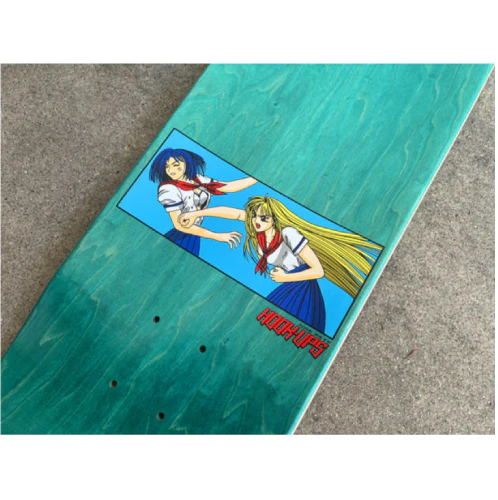 Hook-Ups School Girl Battle Skateboard Deck 8.25" - Image 5