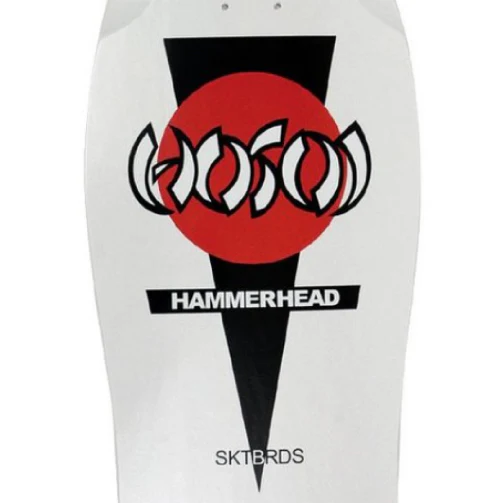 Hosoi OG Classic Hammerhead Reissue Skateboard Deck White 10.5" - Image 2