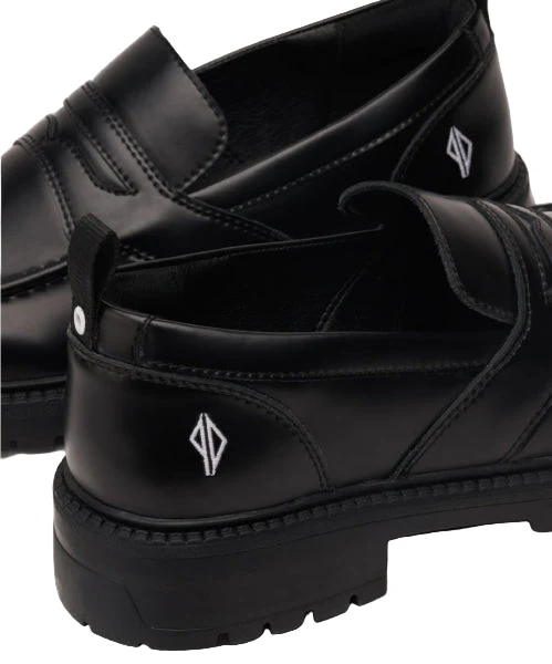 Hours is Yours Cohiba Dollin Lug Loafer - Premium Black Leather - Image 3