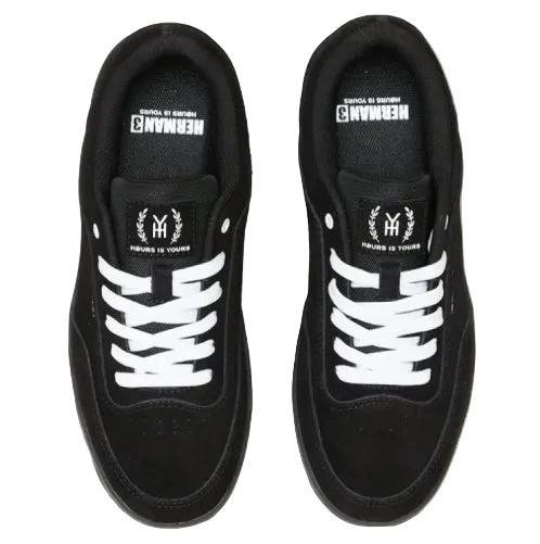 Hours is Yours Herman 3 Skate Shoe - Black N White - Image 3