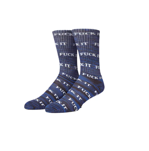 HUF Fuck It Marled Socks - Navy