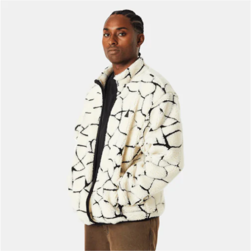 HUF Quake High Pile Fleece Jacket - Natural - Image 4