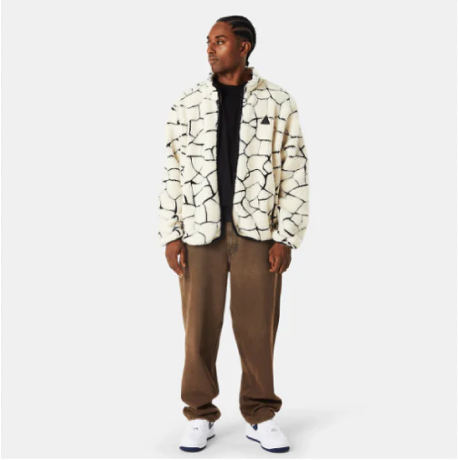 HUF Quake High Pile Fleece Jacket - Natural - Image 5