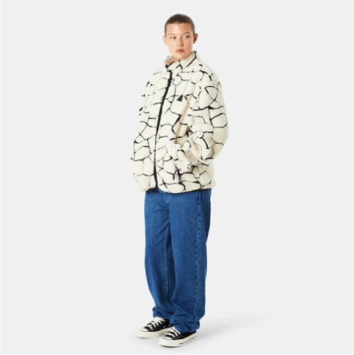 HUF Quake High Pile Fleece Jacket - Natural - Image 6