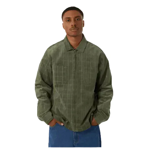 HUF Trenton Zip Shacket -  Olive - Image 4