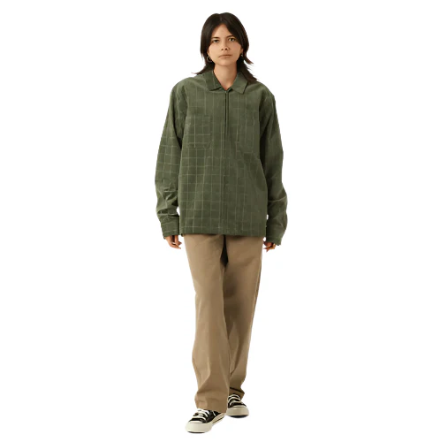 HUF Trenton Zip Shacket -  Olive - Image 6