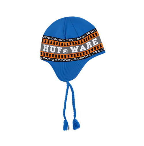 HUF X Bronze 56K Flap Beanie - Blue - Image 2