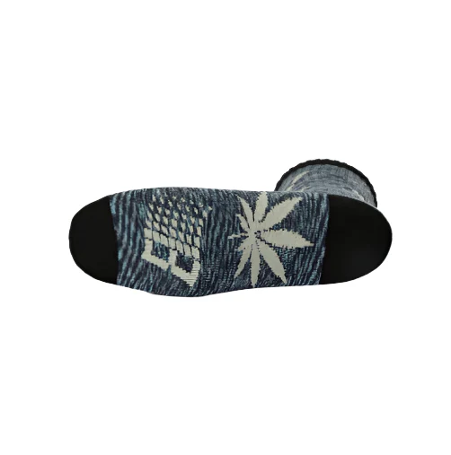 HUF X Bronze 56K Plantlife Marled Socks - Black - Image 2