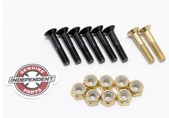 Independent Phillips Cross Bolts Hardware Black, Gold 1" - Image 2