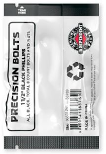 Independent Phillips Precision Bolts Hardware Black 1.5" - Image 2
