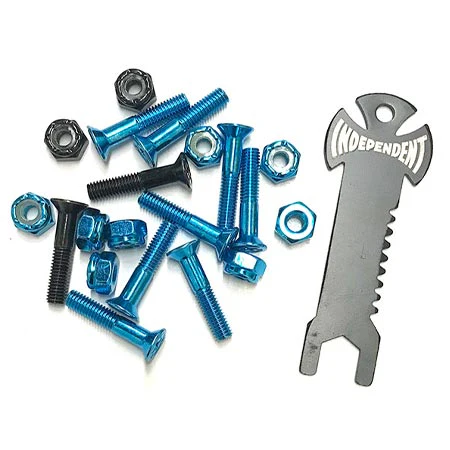Independent Phillips Cross Bolts Hardware Blue/Black with Tool 1" - Image 2
