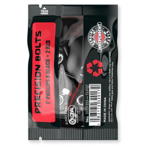 Independent X Slayer Phillips Pentagram Bolts Hardware Black, Red 1" with Tool - Image 2