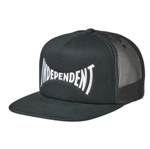 Independent Span Trucker Snapback Hat - Black - Image 2