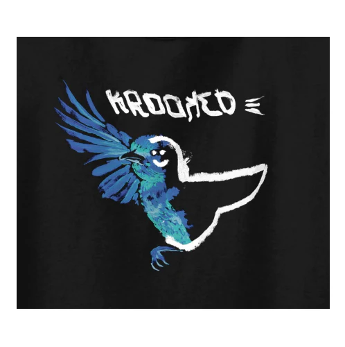 Krooked Blue Bird Tee - Black - Image 2