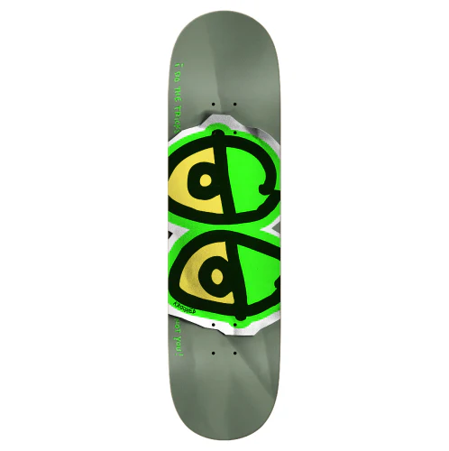 Krooked DBX Eyes Light Green Skateboard Deck 8.25"