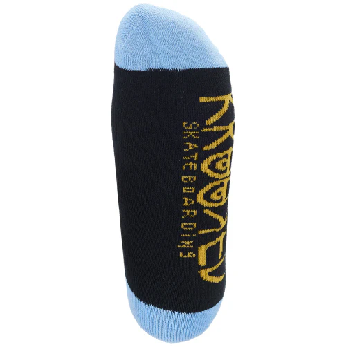 Krooked Eyes Crew Socks - Black/Blue/Gold/Red - Image 3