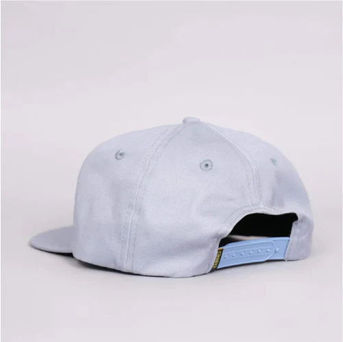 Krooked Eyes Fill Snapback Hat - Light Blue/Yellow - Image 3