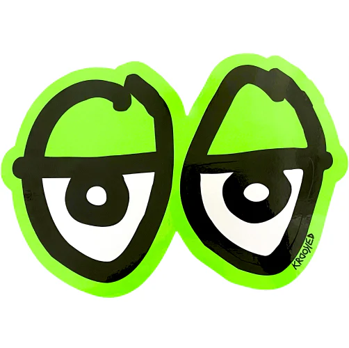Krooked Neon Eyes Sticker 11" - Image 3