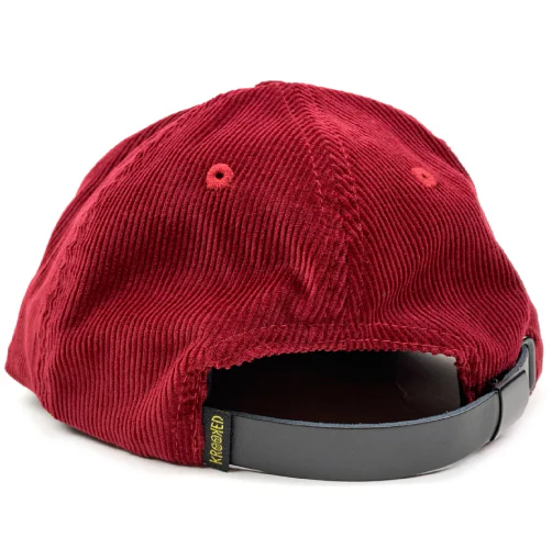 Krooked Eyes Strapback Hat - Burgundy Corduroy - Image 3