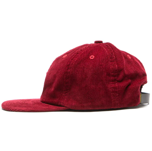Krooked Eyes Strapback Hat - Burgundy Corduroy - Image 4