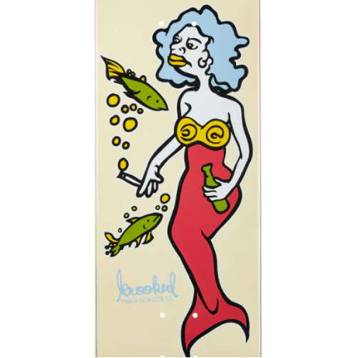 Krooked Gonz Mermaid Skateboard Deck 8.25" - Image 2