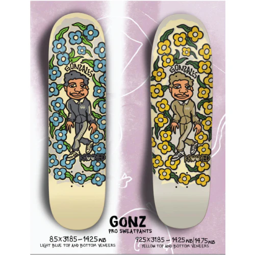 Krooked Gonz Sweatpants Skateboard Deck 8.5" - Image 4