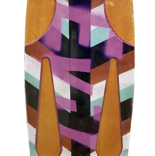 Krooked Mark Gonzales Evil Beamer Coupe Skateboard Deck Orange Veneer 10.75" - Image 2