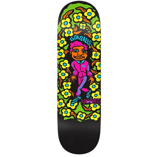 Krooked Mark Gonzales Sweatpant Blacklight Skateboard Deck 8.5"