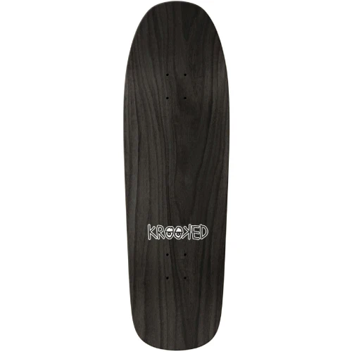 Krooked Mark Gonzales Sweatpants Foil Shaped Skateboard Deck Orange 9.81" - Image 3