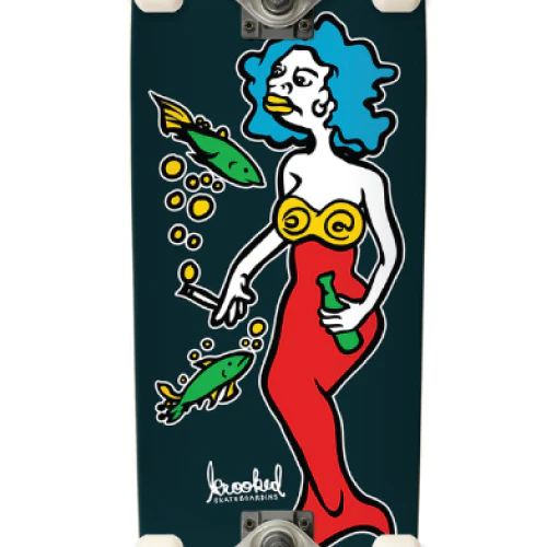 Krooked Mermaid Shaped Complete Skateboard 8.88" - Image 2