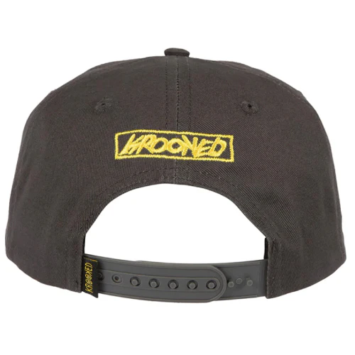 Krooked Moon Smile Snapback Hat - Grey - Image 2