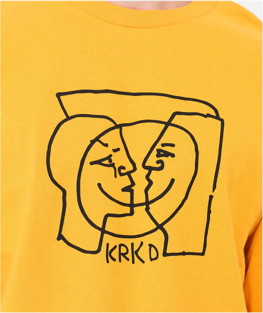 Krooked Moonsmile Long Sleeve Tee - Gold/Black - Image 3