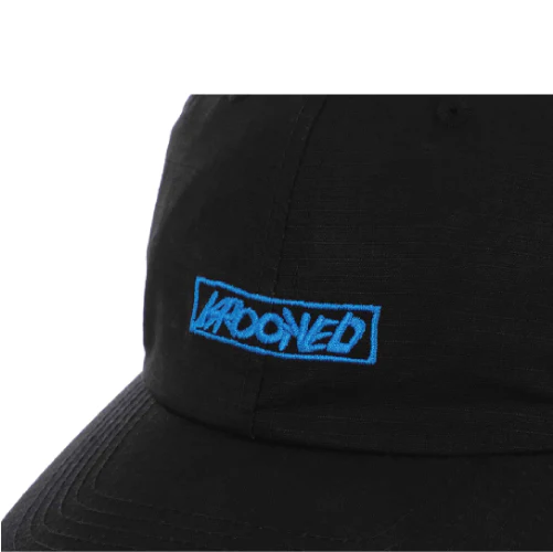 Krooked Moonsmile Script Strapback Hat - Black/Blue - Image 2