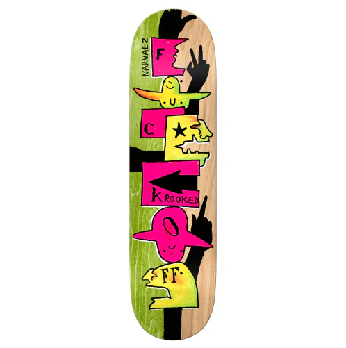 Krooked Narvaez F-Off Skateboard Deck 8.38"
