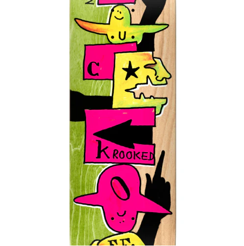 Krooked Narvaez F-Off Skateboard Deck 8.38" - Image 2