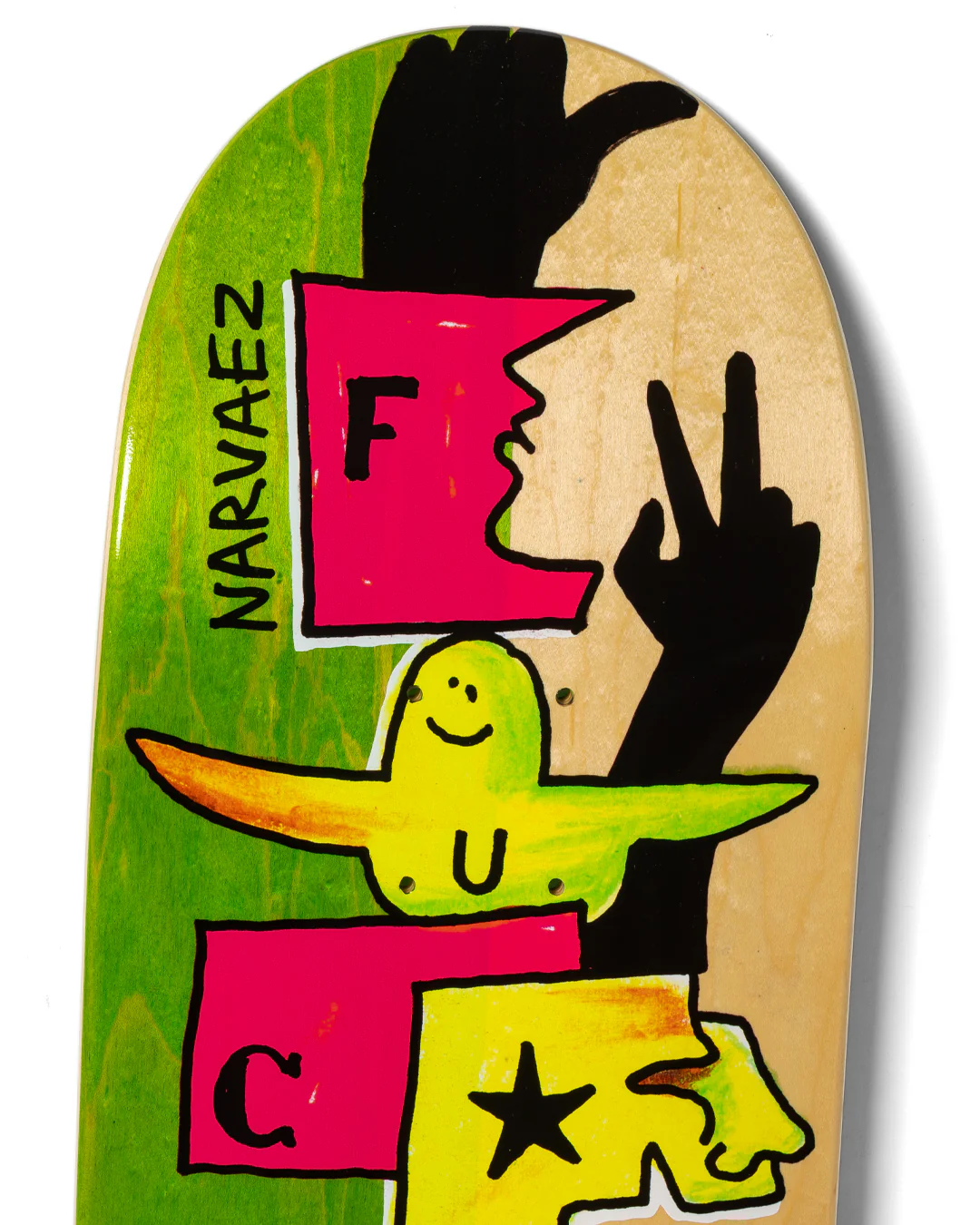 Krooked Narvaez F-Off Skateboard Deck 8.38" - Image 4