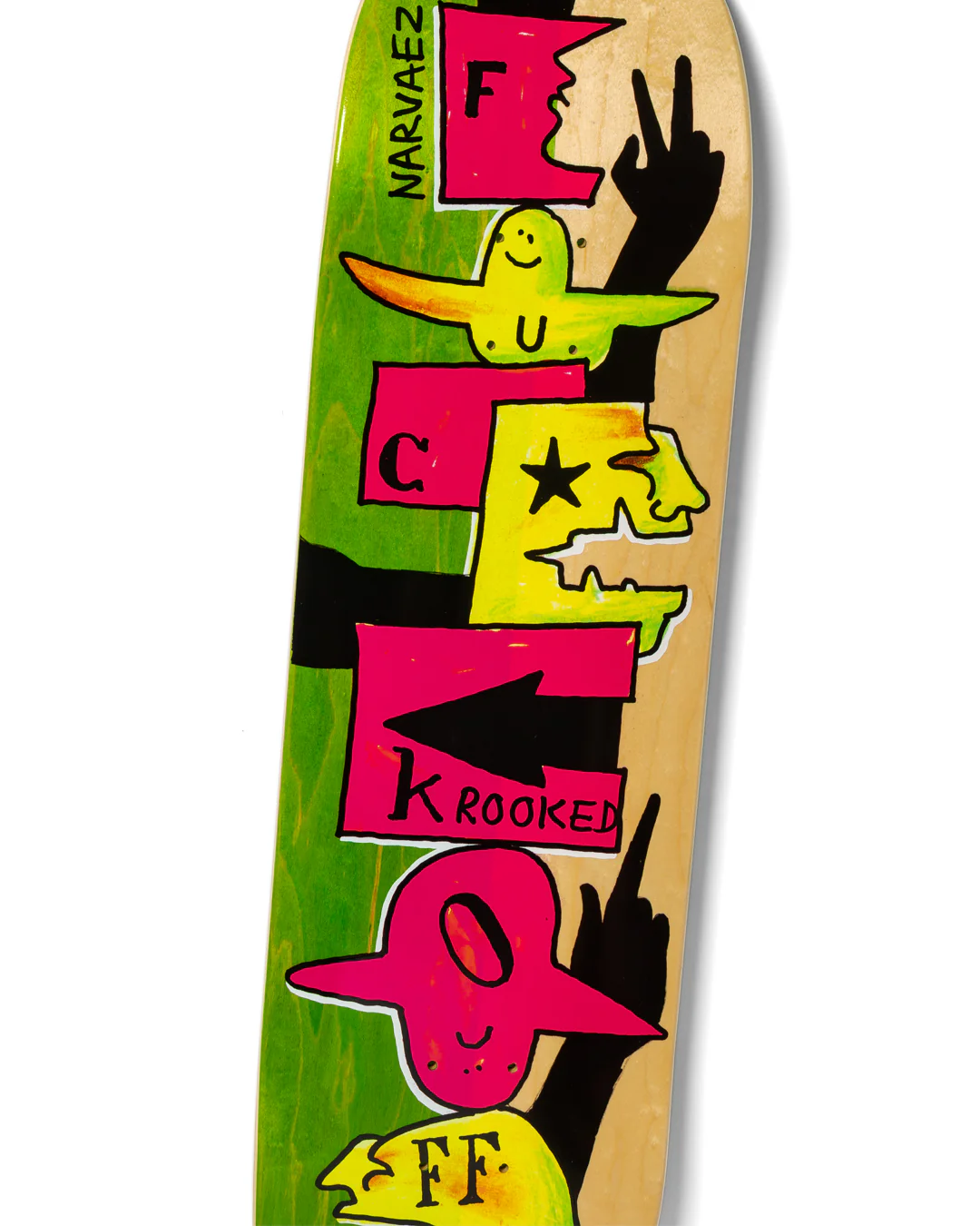 Krooked Narvaez F-Off Skateboard Deck 8.38" - Image 5