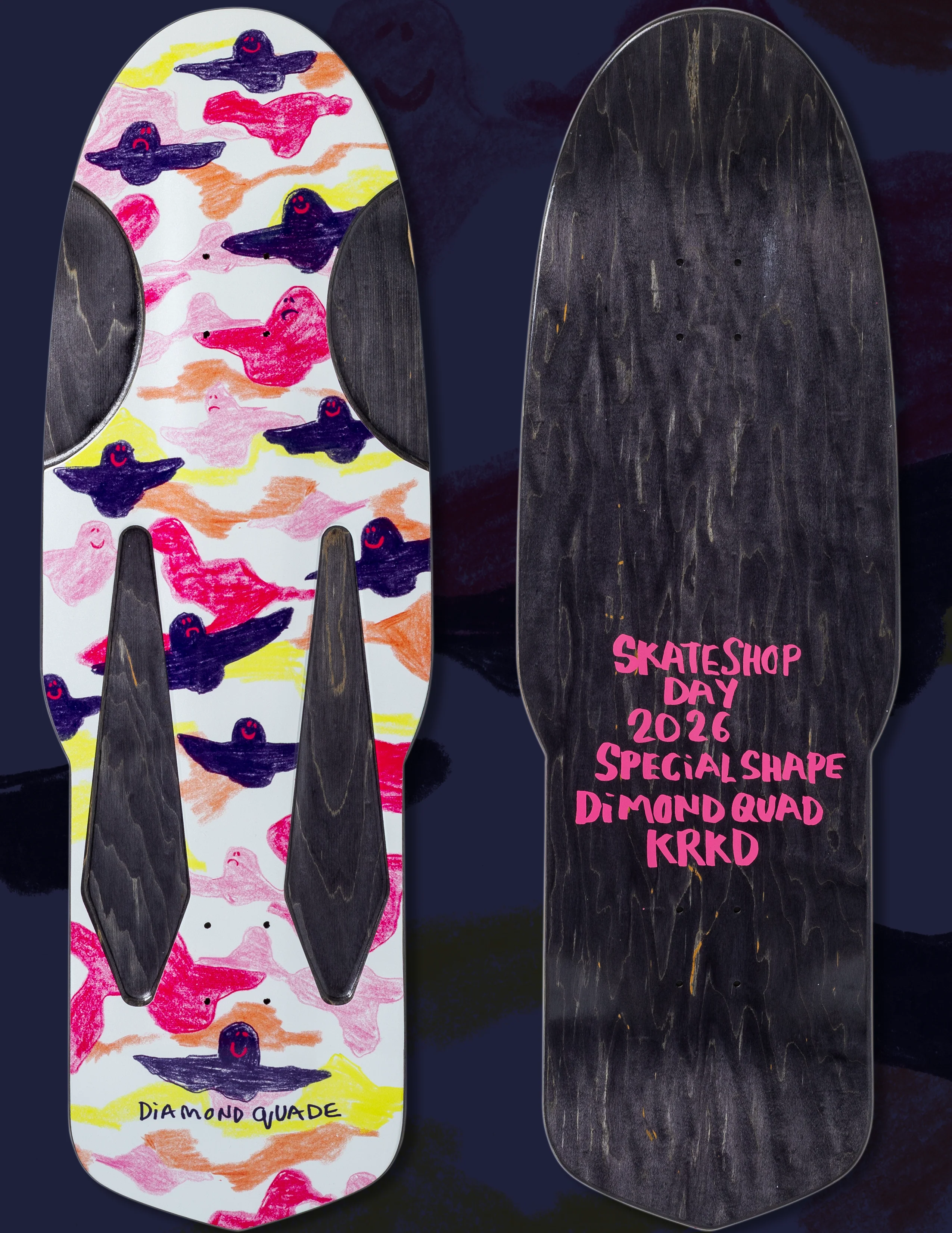 Krooked Diamond Quade Beamer SSD26 Skateboard Deck 10.75" - Image 13