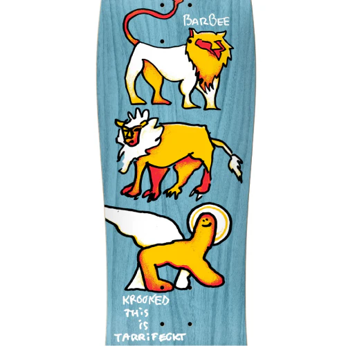 Krooked Ray Barbee Pride Shaped Skateboard Deck Blue 9.5" - Image 2