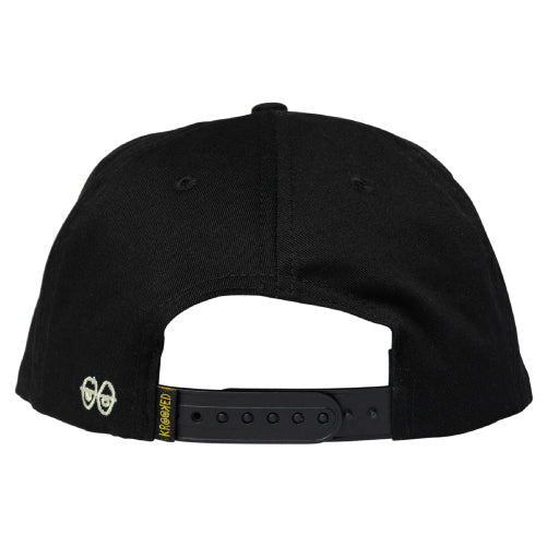 Krooked Side Eyes Snapback Hat - Black - Image 3