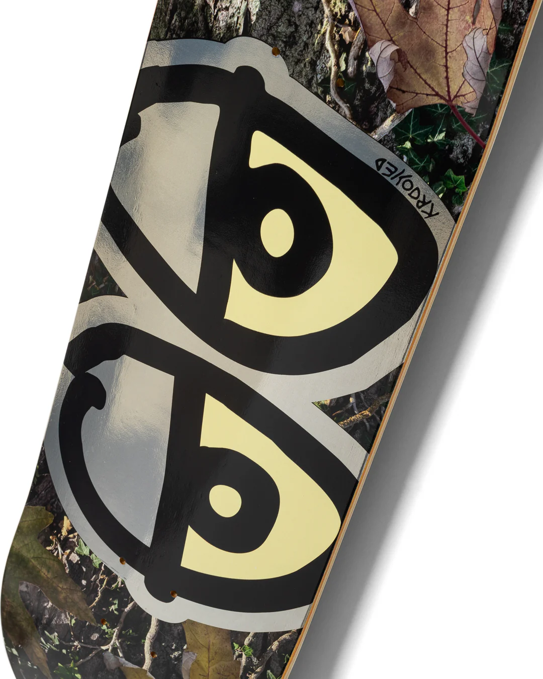 Krooked Team Eyes Camo Skateboard Deck 8.5" - Image 5
