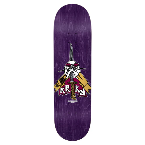 Krooked Team Skull & Sword Skateboard Deck 8.75"