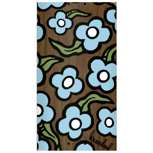 Krooked Team Wild Style Flowers Skateboard Deck Brown 8.5" - Image 2