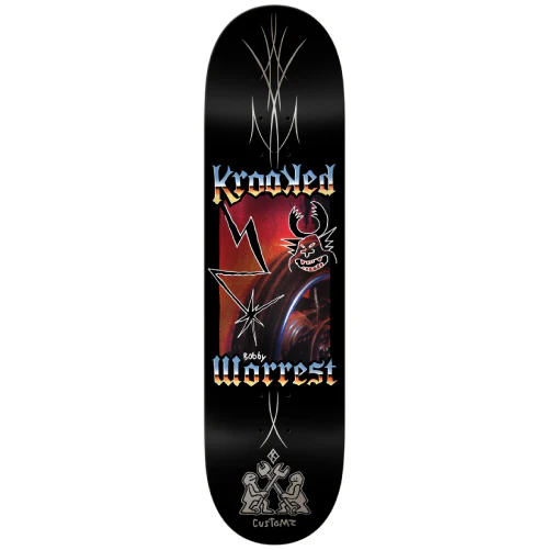 Krooked Worrest Chrome Zone Twin Tail Slick Skateboard Deck 8.3"