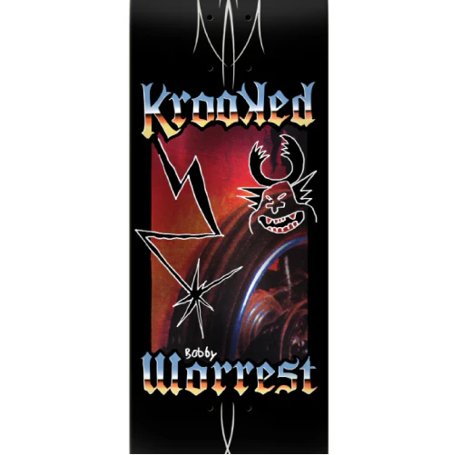 Krooked Worrest Chrome Zone Twin Tail Slick Skateboard Deck 8.3" - Image 2